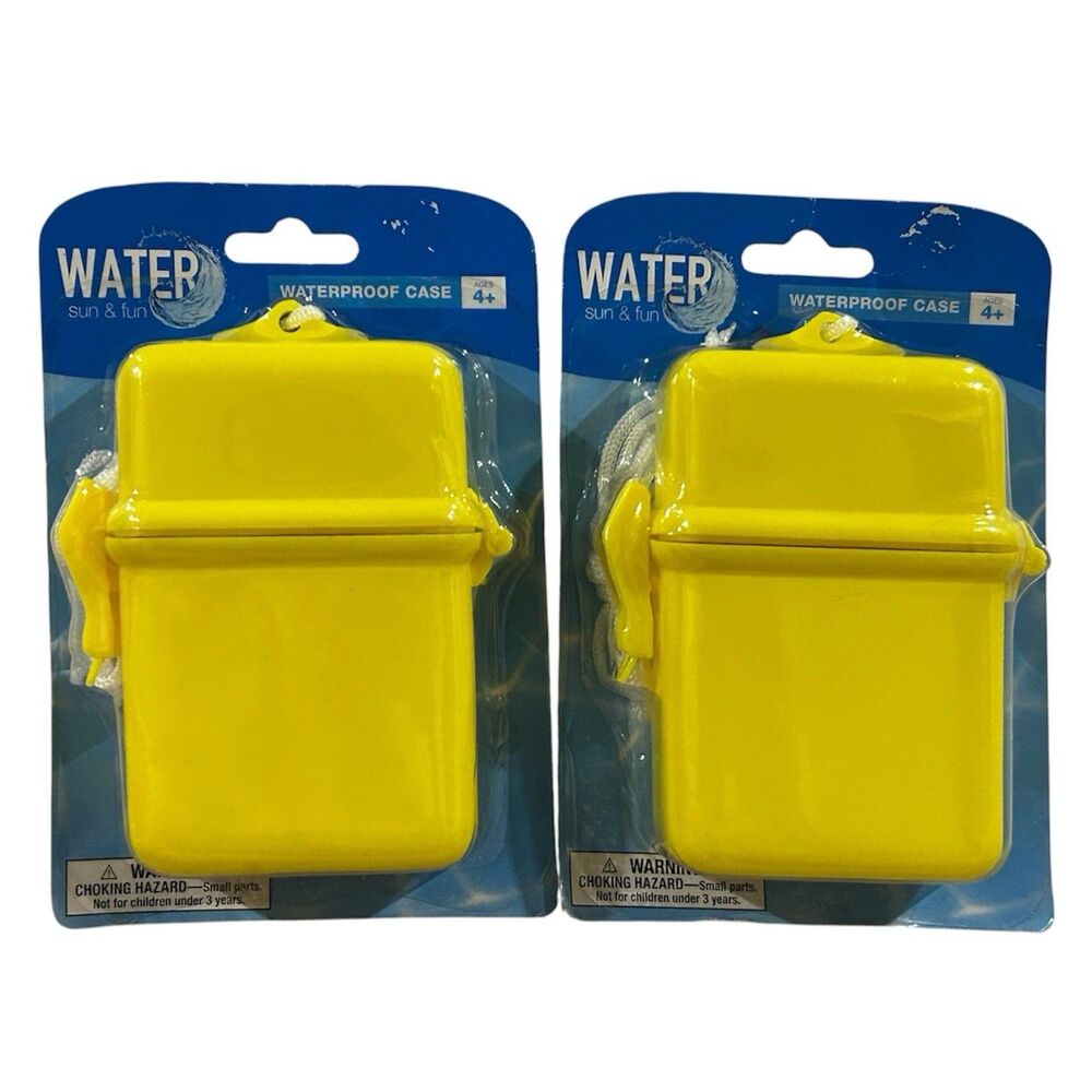 2x Water Sun & Fun Waterproof Case Yellow Ages 4+